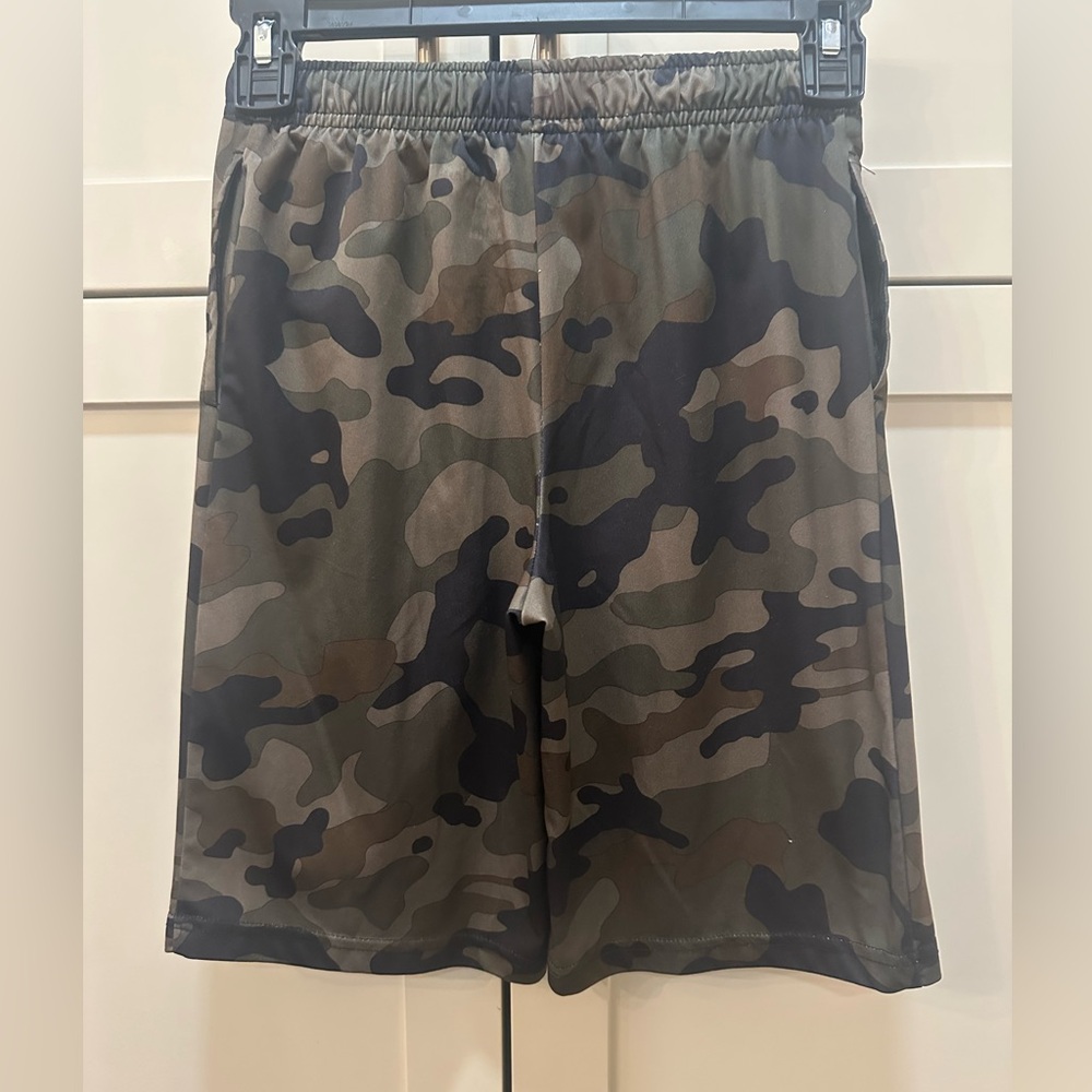 Camo Athletic Shorts - Olive & Black- boys 8
